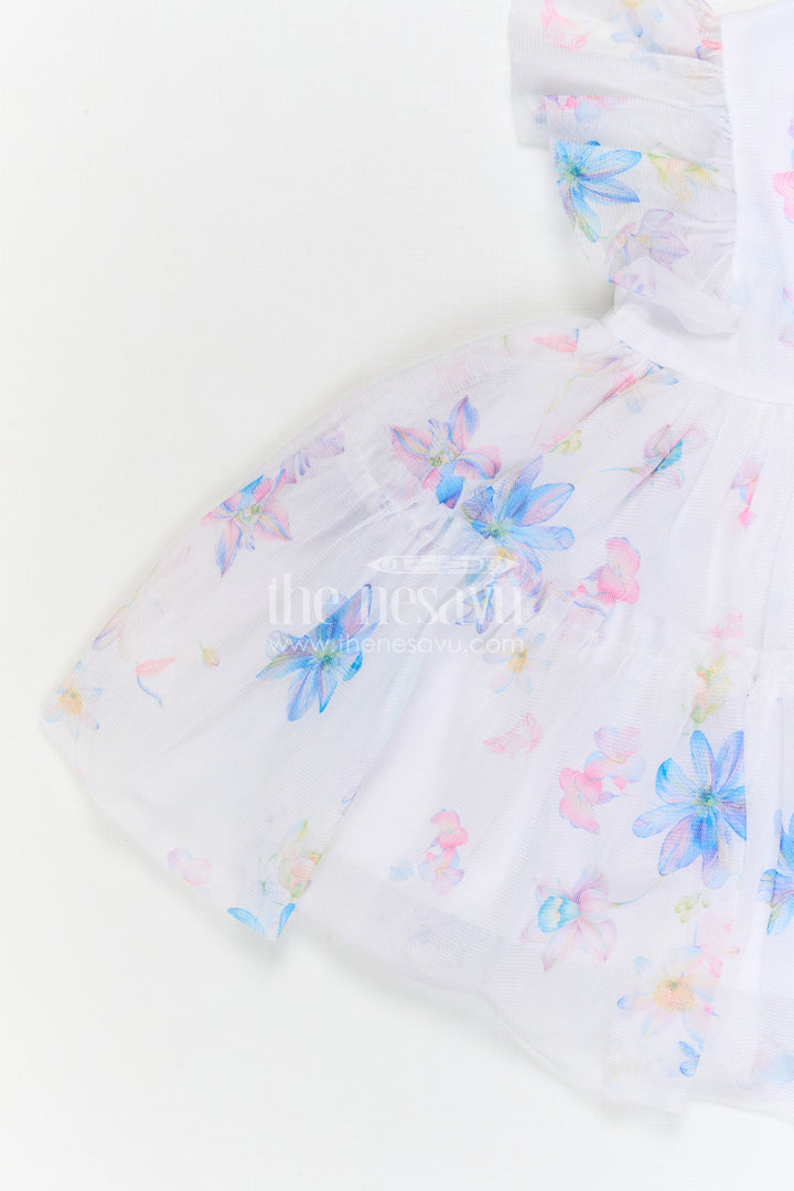 The Nesavu Baby Frocks Baby Girl Frock for Naming Ceremony and Family Photoshoots Nesavu Nesavu baby girl frock for naming ceremony and baby photoshoots with soft net digital print design