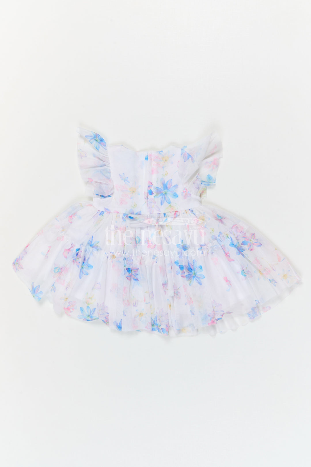 The Nesavu Baby Frocks Baby Girl Frock for Naming Ceremony and Family Photoshoots Nesavu Nesavu baby girl frock for naming ceremony and baby photoshoots with soft net digital print design