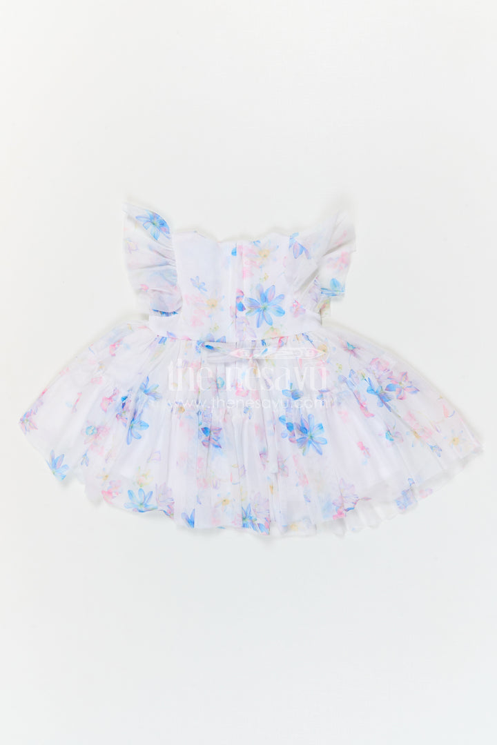 The Nesavu Baby Frocks Baby Girl Frock for Naming Ceremony and Family Photoshoots Nesavu Nesavu baby girl frock for naming ceremony and baby photoshoots with soft net digital print design