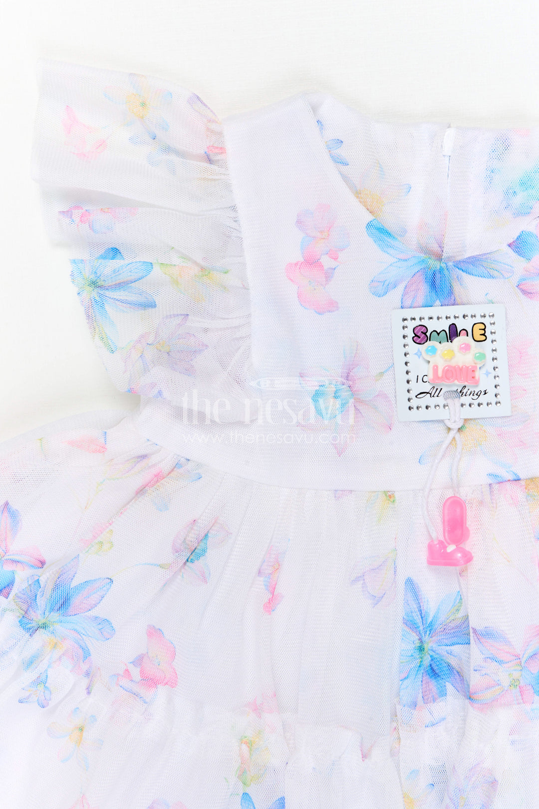 The Nesavu Baby Frocks Baby Girl Frock for Naming Ceremony and Family Photoshoots Nesavu Nesavu baby girl frock for naming ceremony and baby photoshoots with soft net digital print design