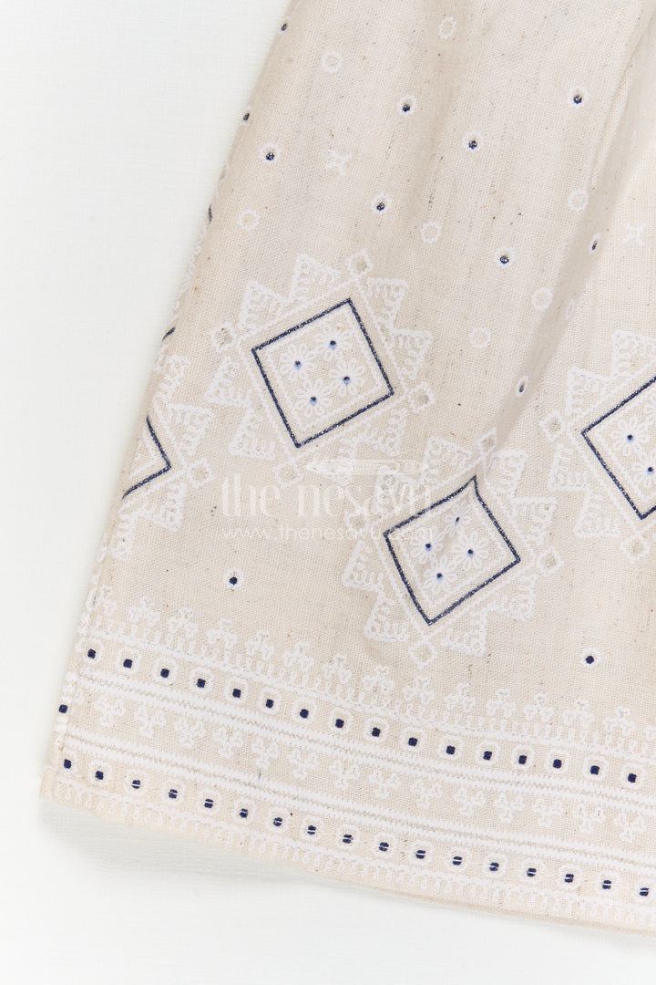 The Nesavu Baby Cotton Frocks Baby Girl Frock for Naming Ceremony and Special Occasions Nesavu Nesavu Baby Girl Cotton Frock For Naming Ceremony And Special Occasions With Thread Embroidery Design