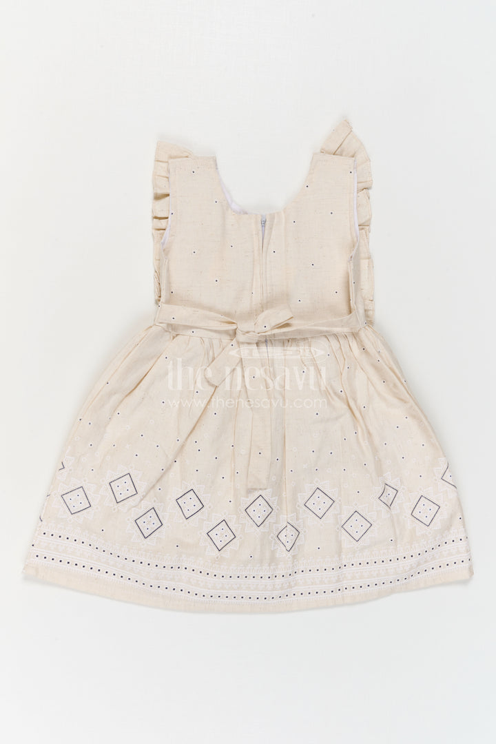 The Nesavu Baby Cotton Frocks Baby Girl Frock for Naming Ceremony and Special Occasions Nesavu Nesavu Baby Girl Cotton Frock For Naming Ceremony And Special Occasions With Thread Embroidery Design