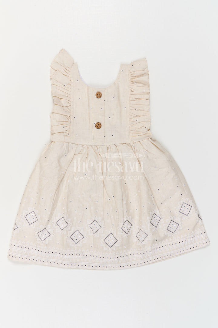The Nesavu Baby Cotton Frocks Baby Girl Frock for Naming Ceremony and Special Occasions Nesavu Nesavu Baby Girl Cotton Frock For Naming Ceremony And Special Occasions With Thread Embroidery Design