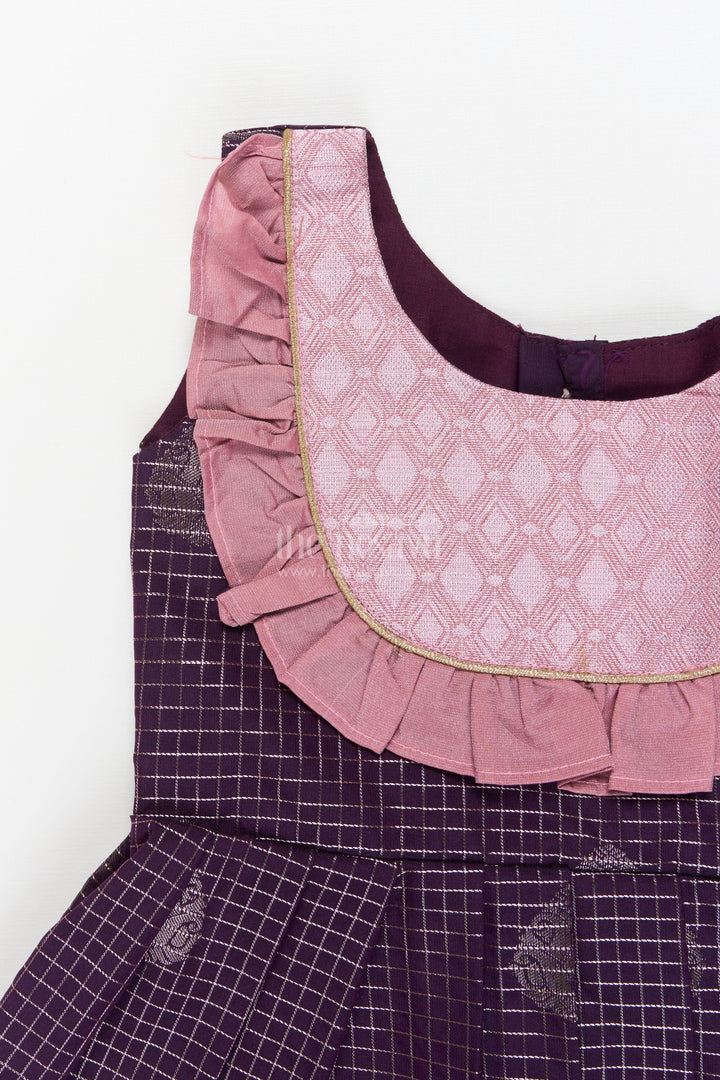 The Nesavu Girls Kanchi Silk Frock Baby Girl Frock for Naming Ceremony and Traditional Functions Nesavu Nesavu baby girl frock for naming ceremony and traditional milestone occasions