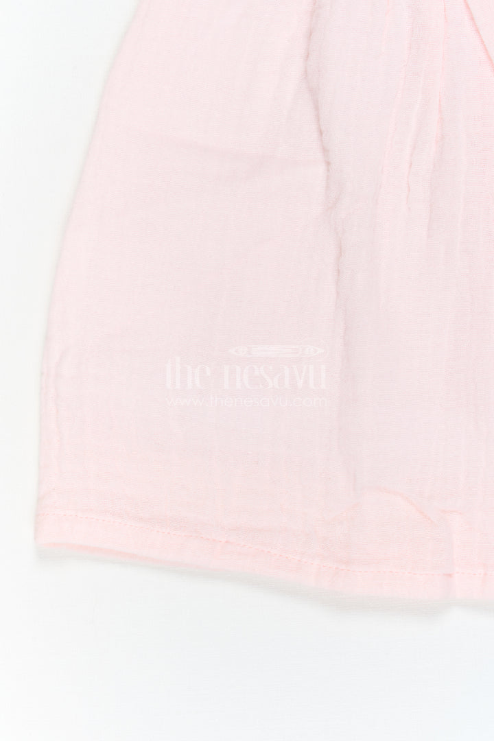 The Nesavu Baby Cotton Frocks Baby Girl Frock for Naming Ceremony Moments Nesavu Nesavu Baby Girl Frock For Naming Ceremony Moments With Muslin Cotton And Floral Embroidery