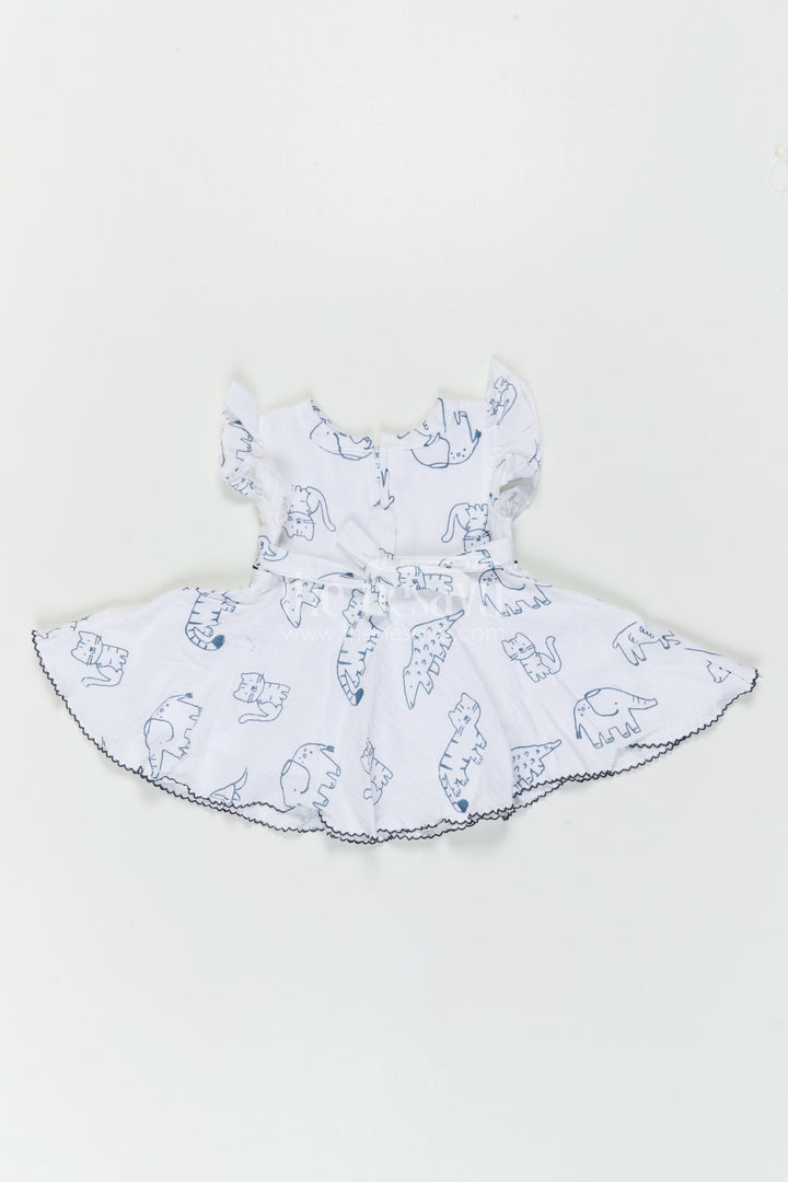 The Nesavu Baby Cotton Frocks Baby Girl Frock for Outings and Everyday Comfort Wear Nesavu Nesavu Baby Girl Muslin Cotton Frock For Outings And Daily Wear With Digital Print Soft Breathable Design