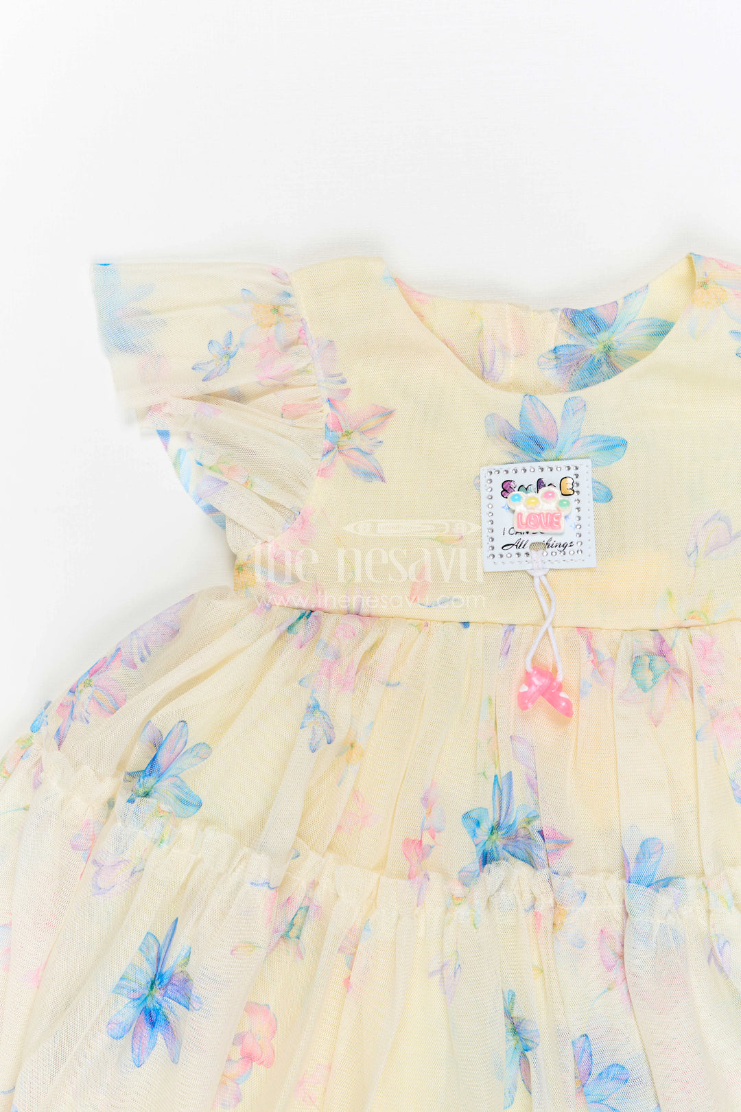 The Nesavu Baby Frocks Baby Girl Frock for Outings and Playful Moments Nesavu Nesavu Baby Girl Soft Net Frock With Digital Print For Playful Outings And Casual Celebrations