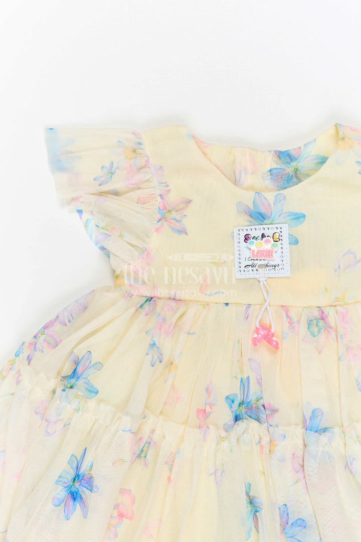 The Nesavu Baby Frocks Baby Girl Frock for Outings and Playful Moments Nesavu Nesavu Baby Girl Soft Net Frock With Digital Print For Playful Outings And Casual Celebrations