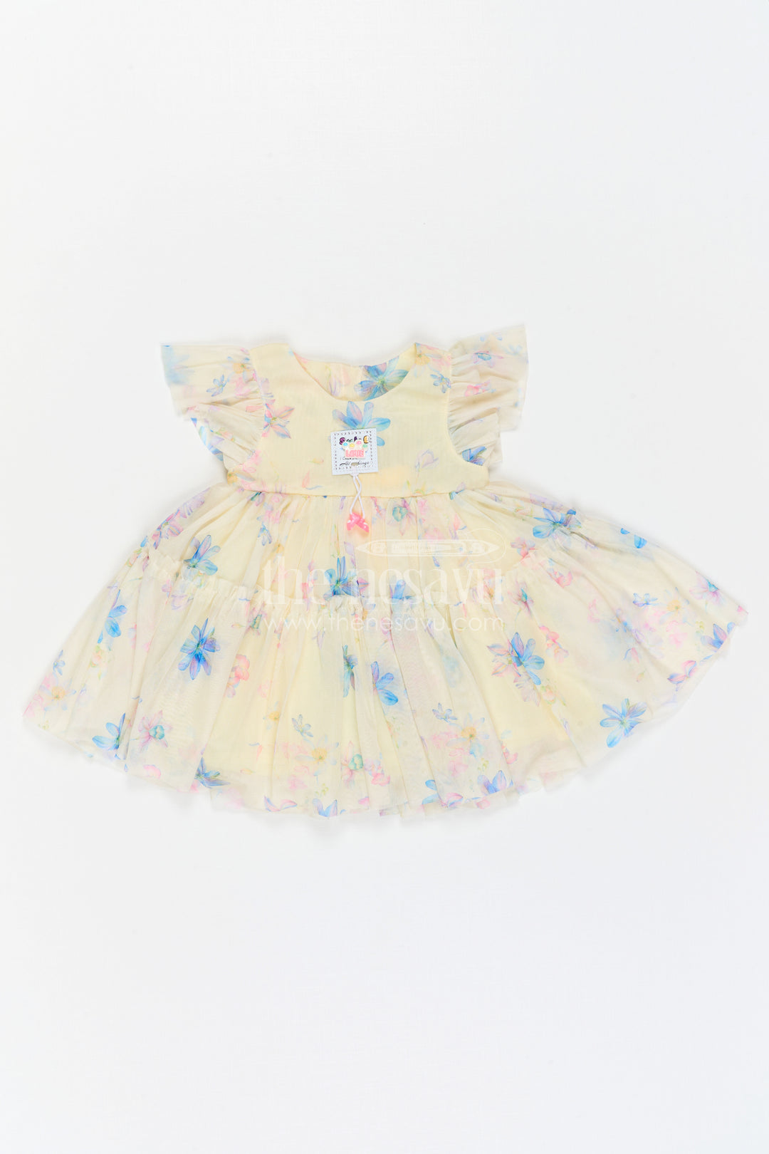 The Nesavu Baby Frocks Baby Girl Frock for Outings and Playful Moments Nesavu Nesavu Baby Girl Soft Net Frock With Digital Print For Playful Outings And Casual Celebrations