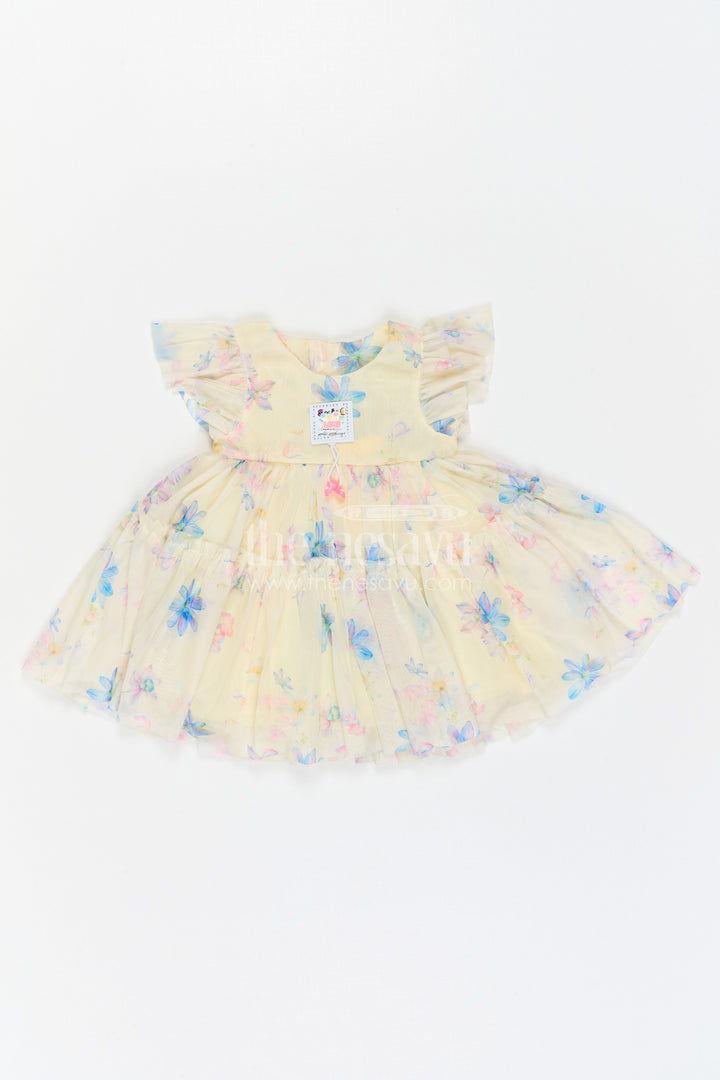 The Nesavu Baby Frocks Baby Girl Frock for Outings and Playful Moments Nesavu Nesavu Baby Girl Soft Net Frock With Digital Print For Playful Outings And Casual Celebrations