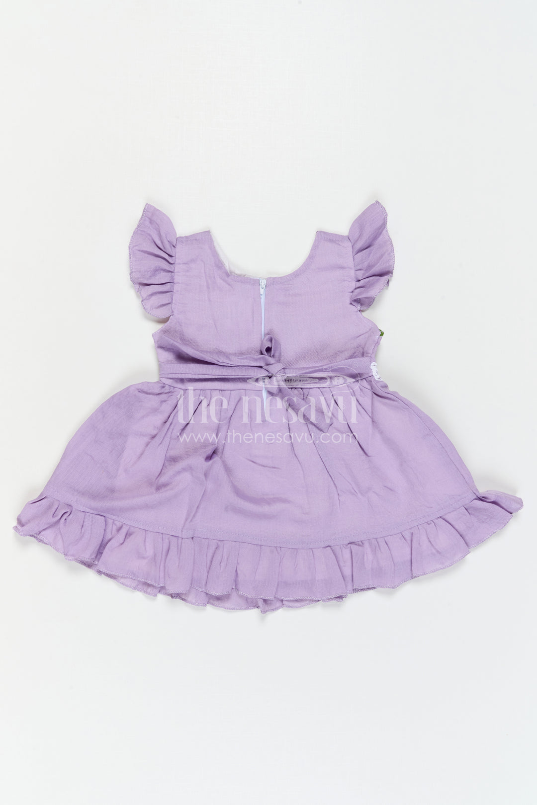 The Nesavu Baby Cotton Frocks Baby Girl Frock for Playdates and Summer Outings Nesavu Nesavu Baby Girl Cotton Frock For Playdates And Summer Outings With Floral Embroidery And Frill Hem