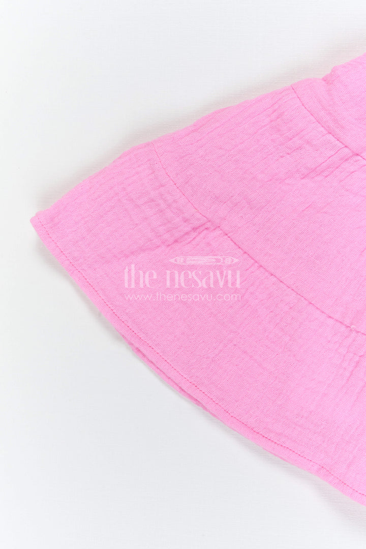 The Nesavu Girls Cotton Frock Baby Girl Frock for Summer Birthdays and Playful Outings Nesavu Nesavu Baby Girl Cotton Frock For Birthdays And Summer Outings With Floral Embroidered Detailing