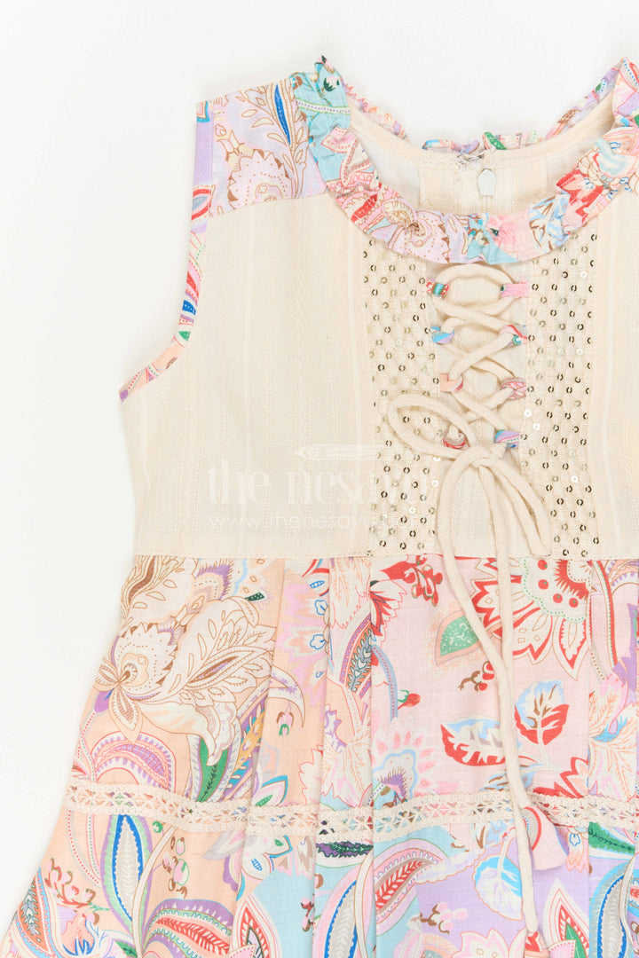 The Nesavu Girls Cotton Frock Baby Girl Frock for Summer Outings and Casual Photoshoots Nesavu Nesavu Baby Girl Cotton Frock For Summer Outings And Photoshoots With Colorful Digital Print Design