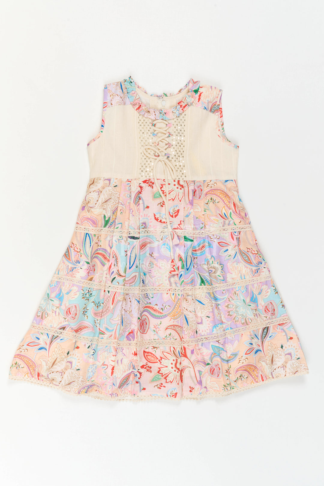 The Nesavu Girls Cotton Frock Baby Girl Frock for Summer Outings and Casual Photoshoots Nesavu Nesavu Baby Girl Cotton Frock For Summer Outings And Photoshoots With Colorful Digital Print Design