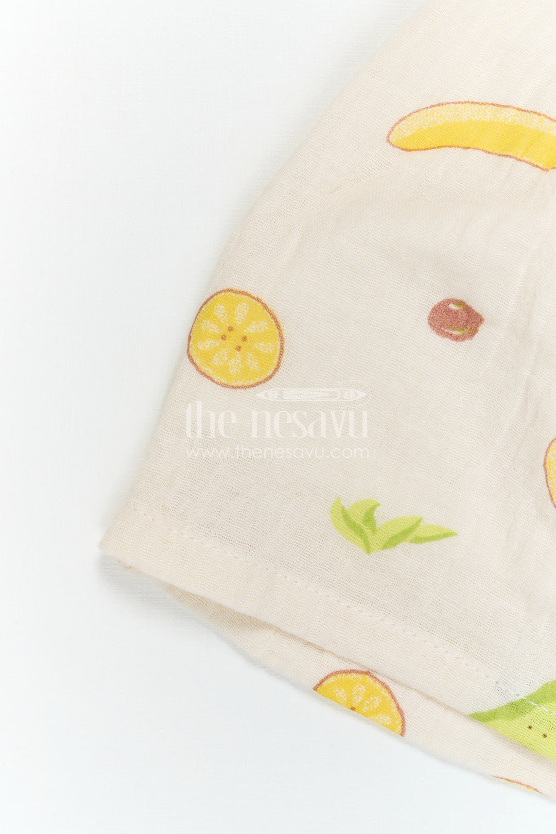 The Nesavu Baby Frocks Baby Girl Frock for Summer Outings and Playful Dates Nesavu Nesavu Baby Girl Muslin Cotton Frock For Summer Outings And Photoshoots With Digital Print And Cute Patch Detail