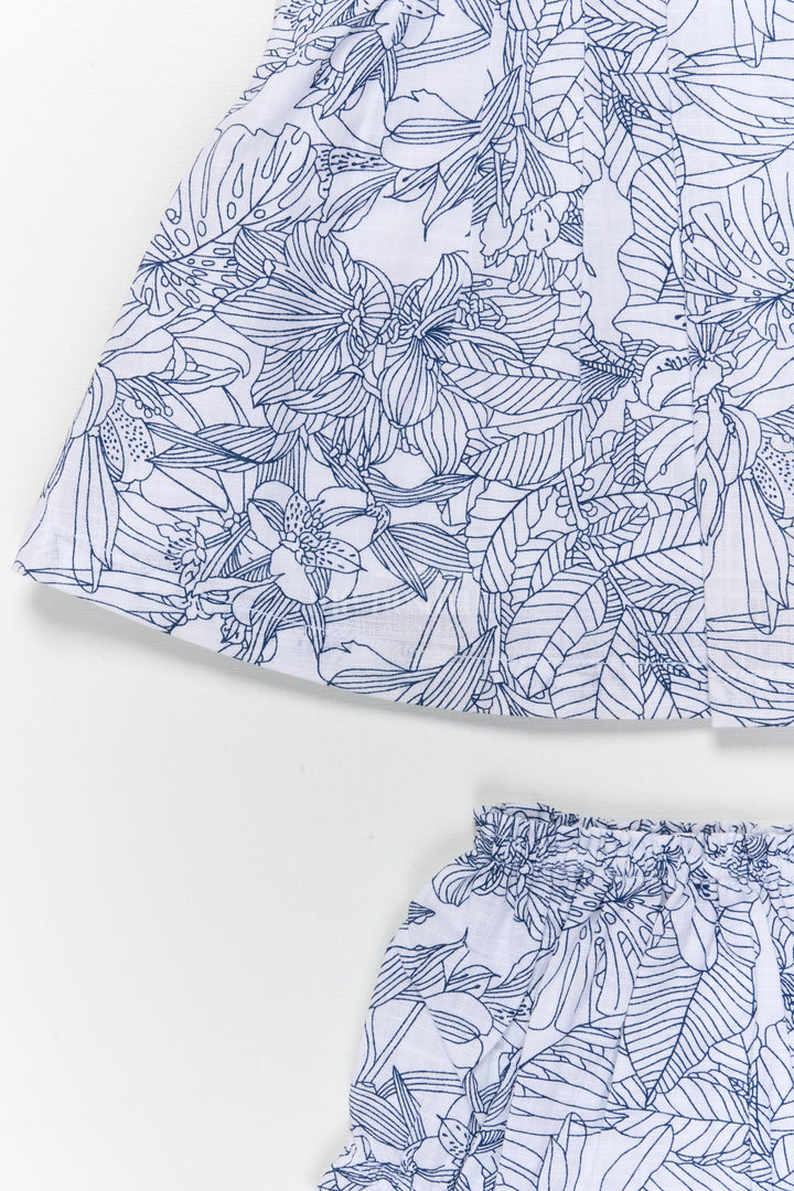 The Nesavu Baby Cotton Frocks Baby Girl Frock Set with Hakoba Yoke for Casual Summer Outings Nesavu Nesavu baby girl cotton frock set with hakoba yoke and bloomers for summer casual wear