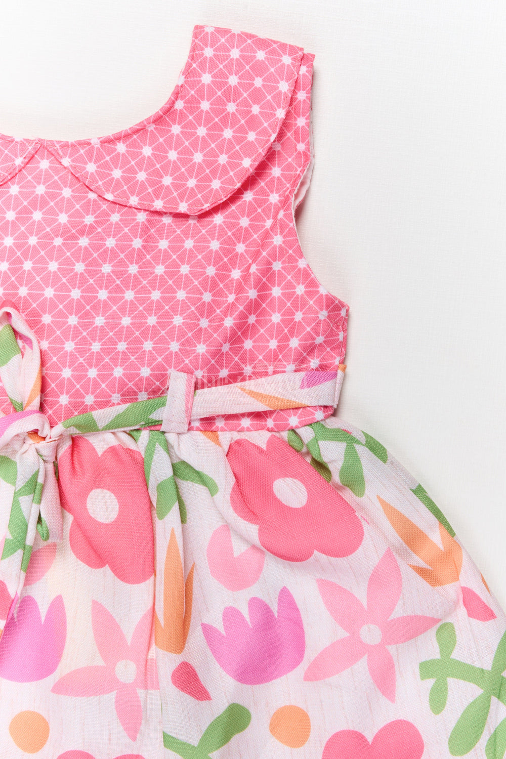 The Nesavu Baby Cotton Frocks Baby Girl Frock with Floral Print and Peter Pan Collar for Birthdays Nesavu Nesavu baby girl cotton frock with floral digital print and peter pan collar for birthday parties