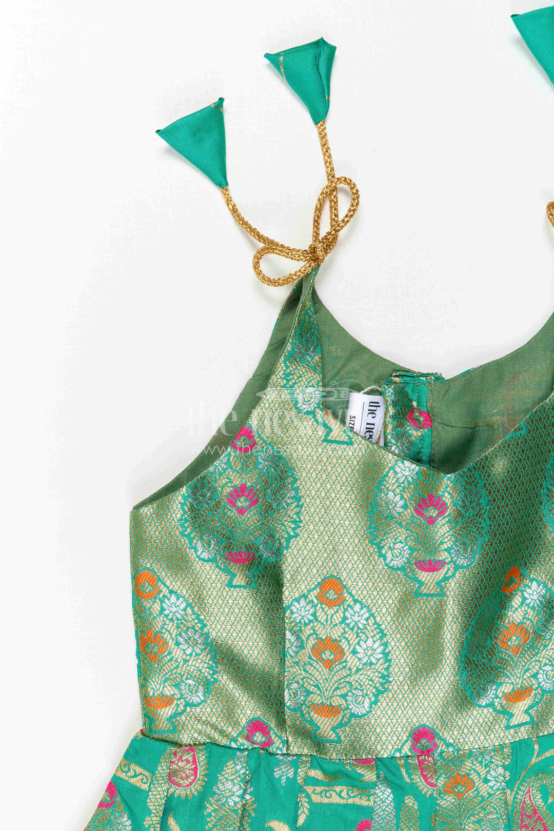 The Nesavu Girls Kanchi Silk Frock Baby Girl Kanchi Silk Frock for Weddings and Festive Occasions Nesavu Nesavu Baby Girl Kanchi Silk Frock With Big Border Design For Weddings And Festive Celebrations