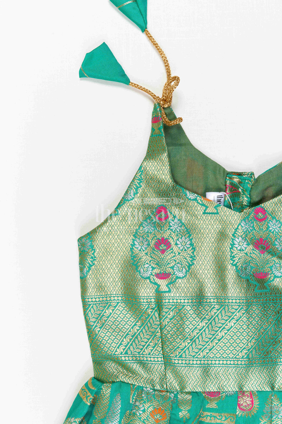 The Nesavu Girls Kanchi Silk Frock Baby Girl Kanchi Silk Frock for Weddings and Festive Occasions Nesavu Nesavu Baby Girl Kanchi Silk Frock With Big Border Design For Weddings And Festive Celebrations