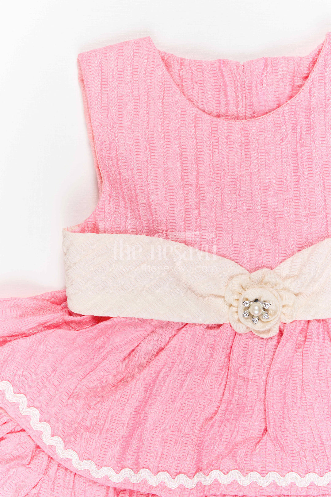 The Nesavu Baby Cotton Frocks Baby Girl Layered Frock for Birthdays and Cheerful Outings Nesavu Nesavu Baby Girl Layered Cotton Frock For Birthdays And Playful Family Celebrations