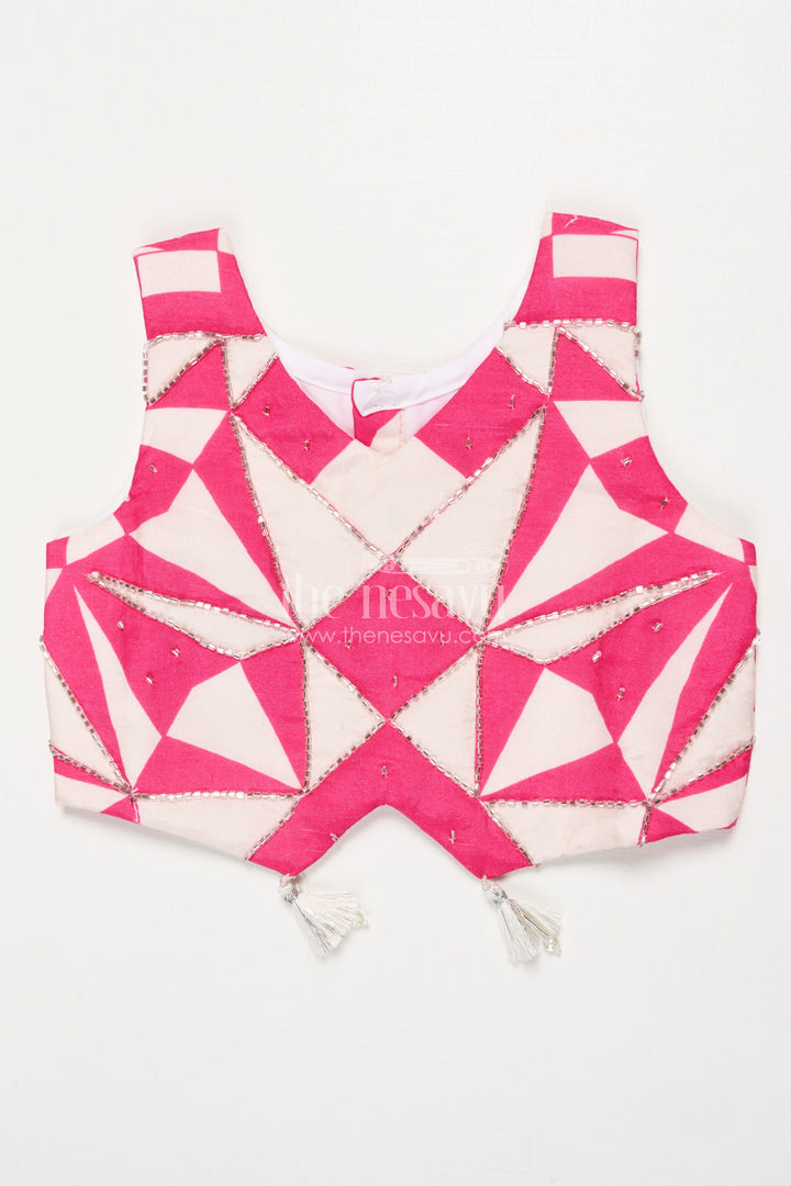 The Nesavu Girls Lehenga Choli Baby Girl Lehenga Choli for Festive Functions and Weddings Nesavu Nesavu baby girl lehenga choli weddings festive occasions printed modal silk