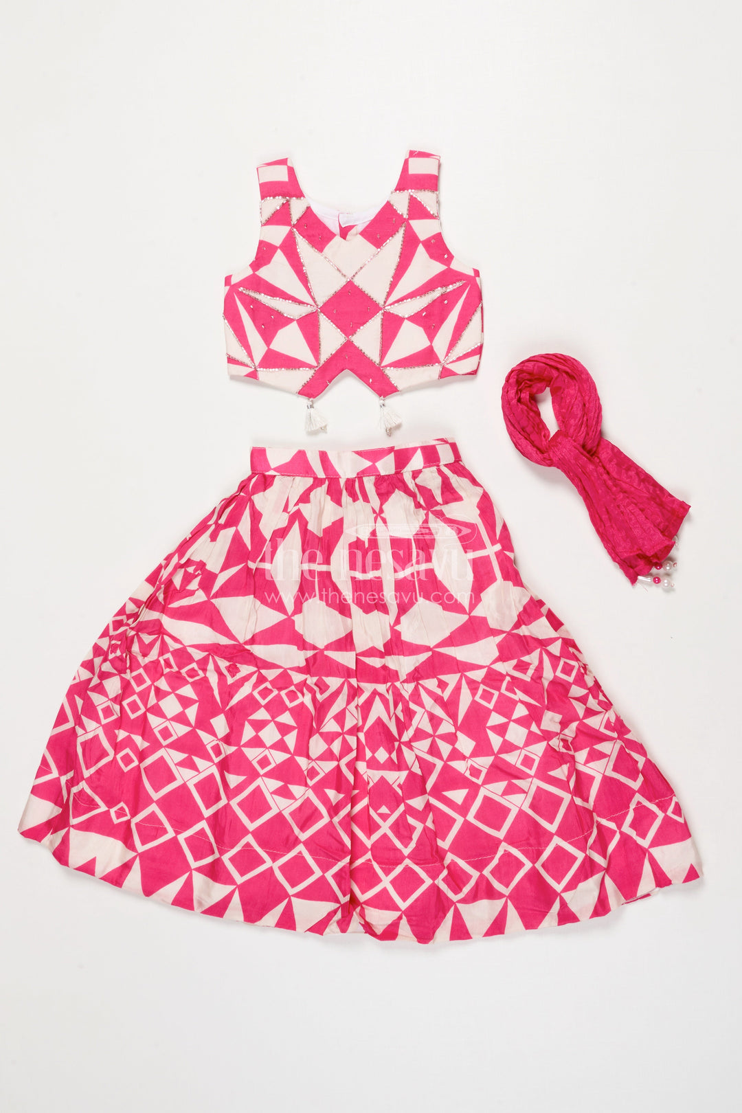 The Nesavu Girls Lehenga Choli Baby Girl Lehenga Choli for Festive Functions and Weddings Nesavu Nesavu baby girl lehenga choli weddings festive occasions printed modal silk