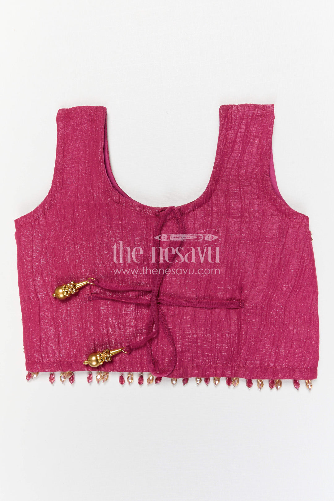 The Nesavu Girls Lehenga Choli Baby Girl Lehenga Choli for Weddings and Festive Occasions Nesavu Nesavu Baby Girl Lehenga Choli With Crushed Georgette And Designer Yoke For Weddings And Festive Wear