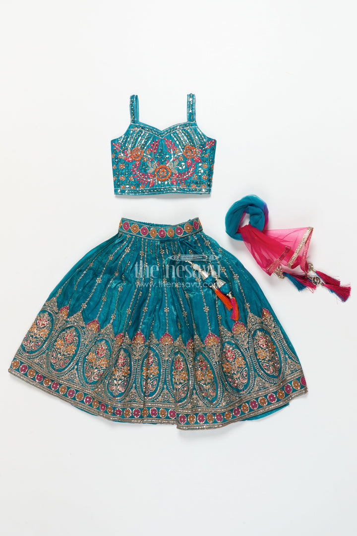 The Nesavu Girls Lehenga Choli Baby Girl Lehenga Choli Set for Weddings and Festive Functions Nesavu Nesavu baby girl lehenga choli set viscose silk weddings grand festive occasions
