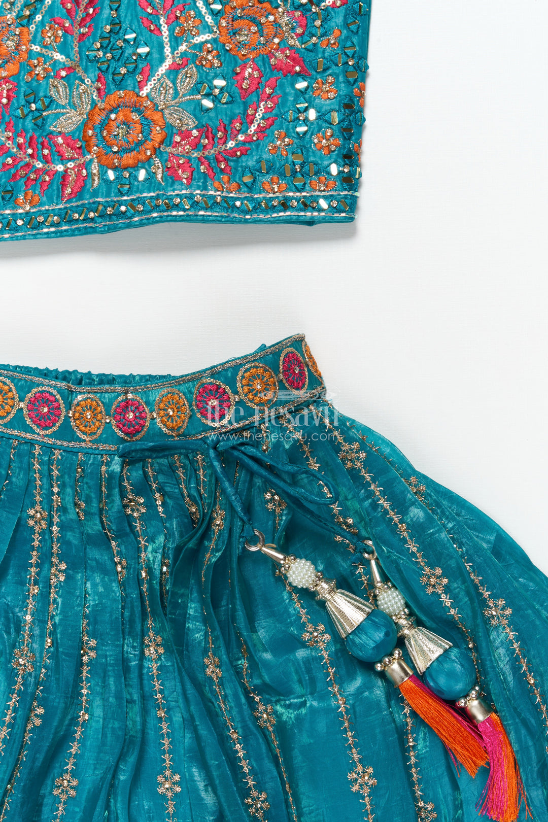 The Nesavu Girls Lehenga Choli Baby Girl Lehenga Choli Set for Weddings and Festive Functions Nesavu Nesavu baby girl lehenga choli set viscose silk weddings grand festive occasions