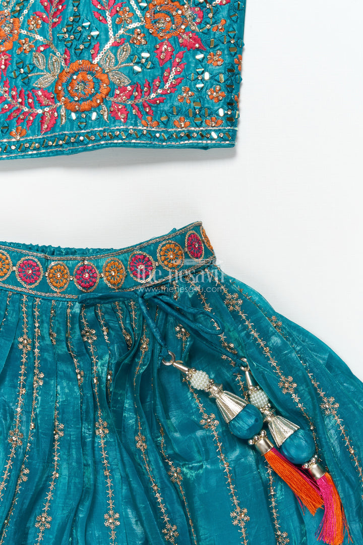 The Nesavu Girls Lehenga Choli Baby Girl Lehenga Choli Set for Weddings and Festive Functions Nesavu Nesavu baby girl lehenga choli set viscose silk weddings grand festive occasions