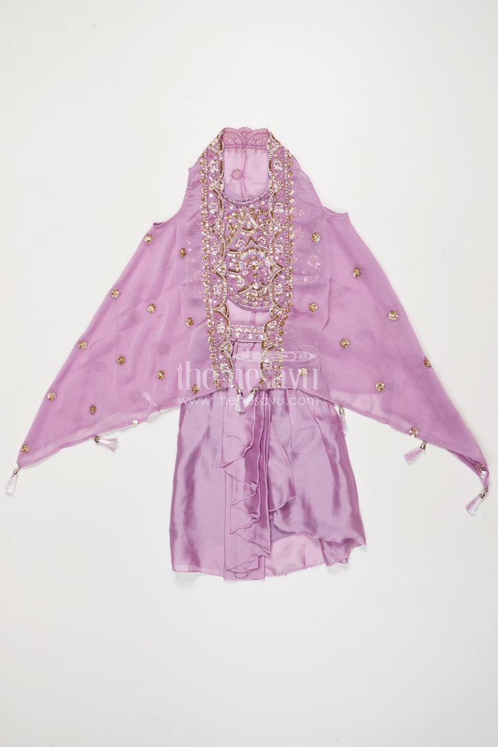 The Nesavu Girls Fancy Lehenga Baby Girl Lehenga for Weddings and First Birthday Celebrations Nesavu Nesavu baby girl lehenga georgette designer embroidery  ideal weddings birthdays