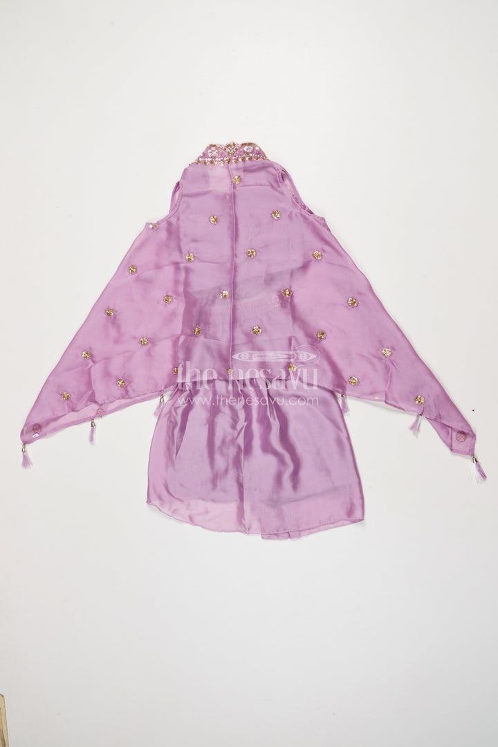 The Nesavu Girls Fancy Lehenga Baby Girl Lehenga for Weddings and First Birthday Celebrations Nesavu Nesavu baby girl lehenga georgette designer embroidery  ideal weddings birthdays