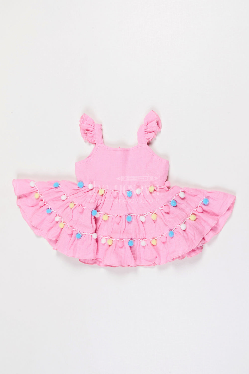 The Nesavu Baby Frocks Baby Girl Muslin Frock for Birthday Celebration Nesavu 14 (6M) / Green / Muslin Cotton BFJ955B-14 Nesavu Baby Girl Muslin Cotton Frock For Birthday Celebration With Matching Cap