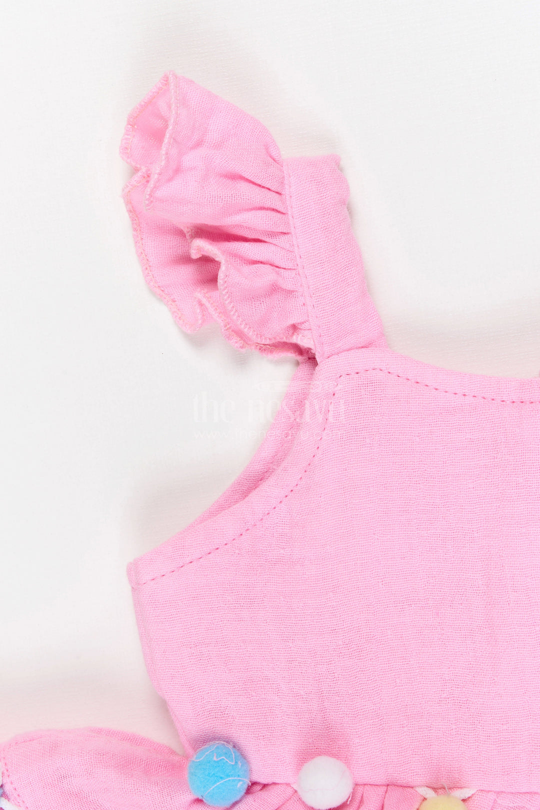 The Nesavu Baby Frocks Baby Girl Muslin Frock for Birthday Celebration Nesavu Nesavu Baby Girl Muslin Cotton Frock For Birthday Celebration With Matching Cap