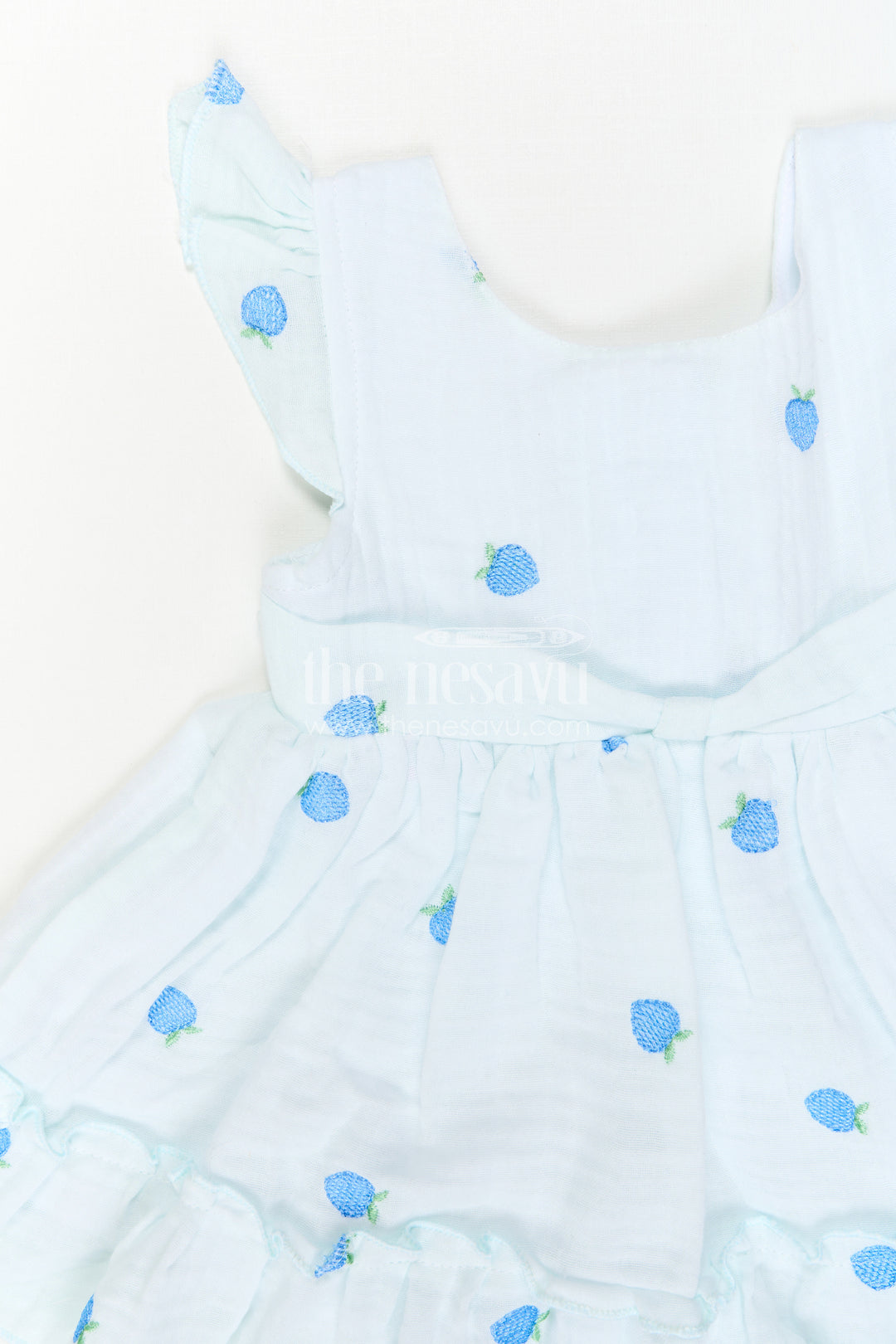 The Nesavu Baby Cotton Frocks Baby Girl Muslin Frock for Holiday Photos and Playful Days Nesavu Nesavu Baby Girl Muslin Cotton Frock With Embroidered Details For Holidays And Celebrations