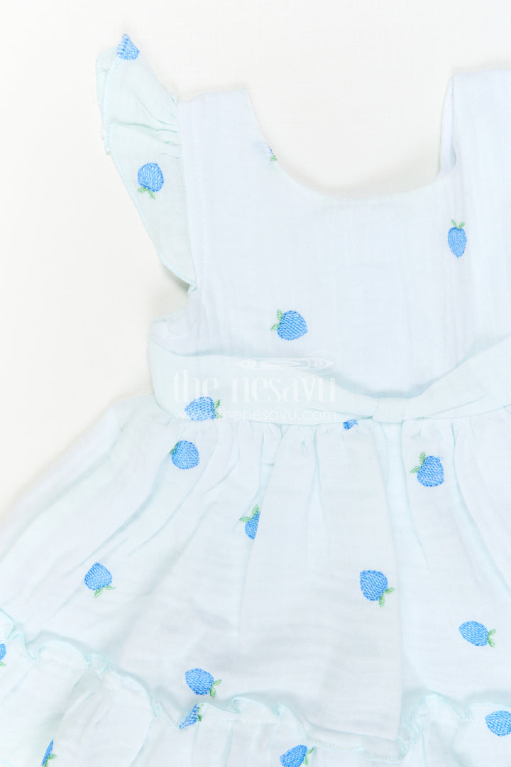 The Nesavu Baby Cotton Frocks Baby Girl Muslin Frock for Holiday Photos and Playful Days Nesavu Nesavu Baby Girl Muslin Cotton Frock With Embroidered Details For Holidays And Celebrations