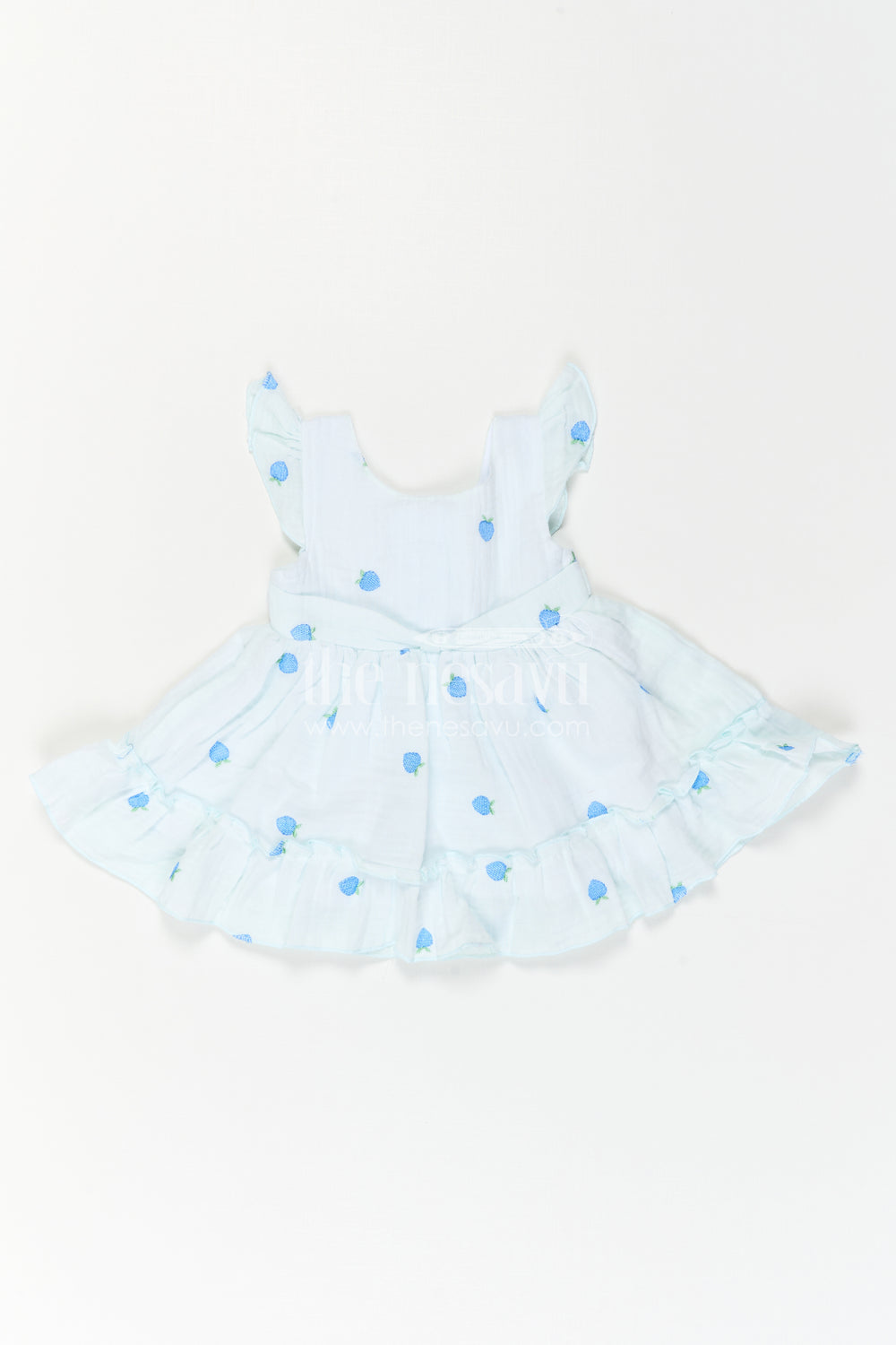 The Nesavu Baby Cotton Frocks Baby Girl Muslin Frock for Holiday Photos and Playful Days Nesavu Nesavu Baby Girl Muslin Cotton Frock With Embroidered Details For Holidays And Celebrations