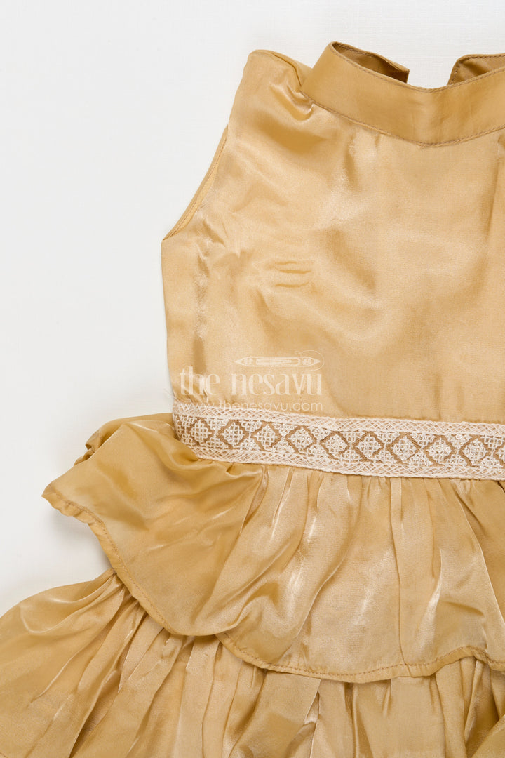 The Nesavu Girls Cotton Frock Baby Girl Organza Frock for Birthday Parties and Celebrations Nesavu Nesavu baby girl organza frock for birthdays and special celebrations with layered ruffles