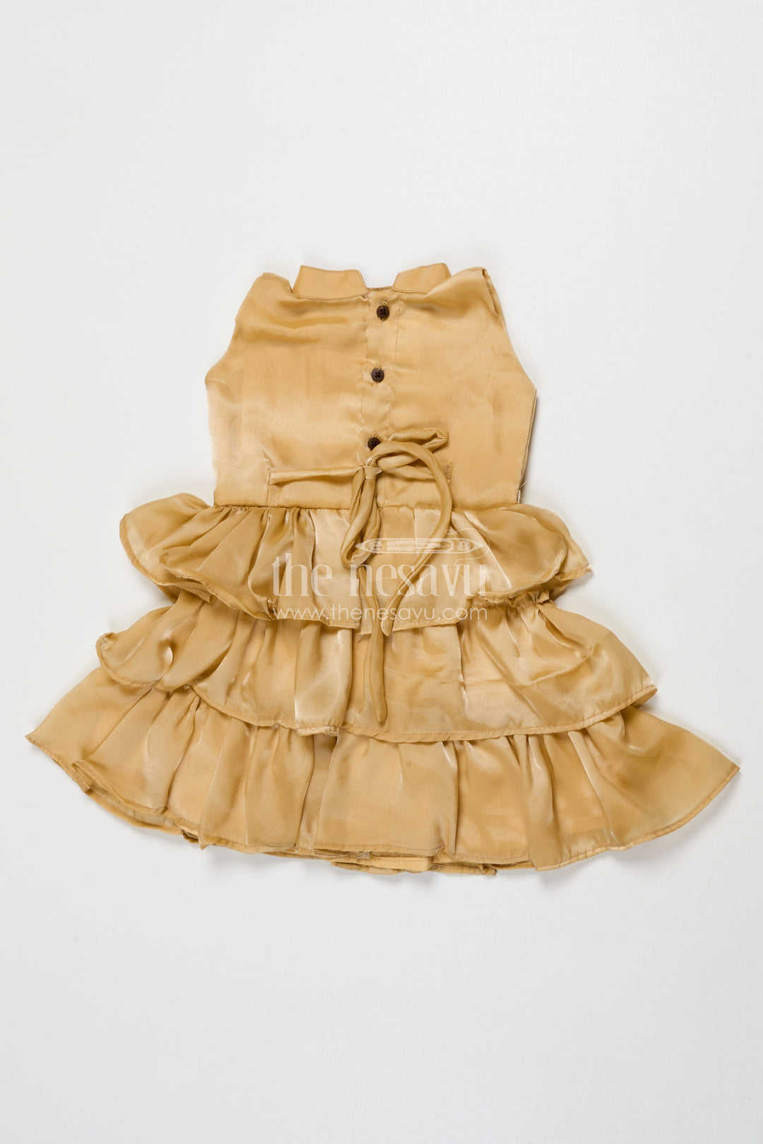 The Nesavu Girls Cotton Frock Baby Girl Organza Frock for Birthday Parties and Celebrations Nesavu Nesavu baby girl organza frock for birthdays and special celebrations with layered ruffles