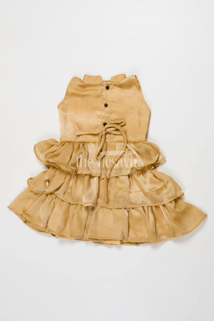The Nesavu Girls Cotton Frock Baby Girl Organza Frock for Birthday Parties and Celebrations Nesavu Nesavu baby girl organza frock for birthdays and special celebrations with layered ruffles