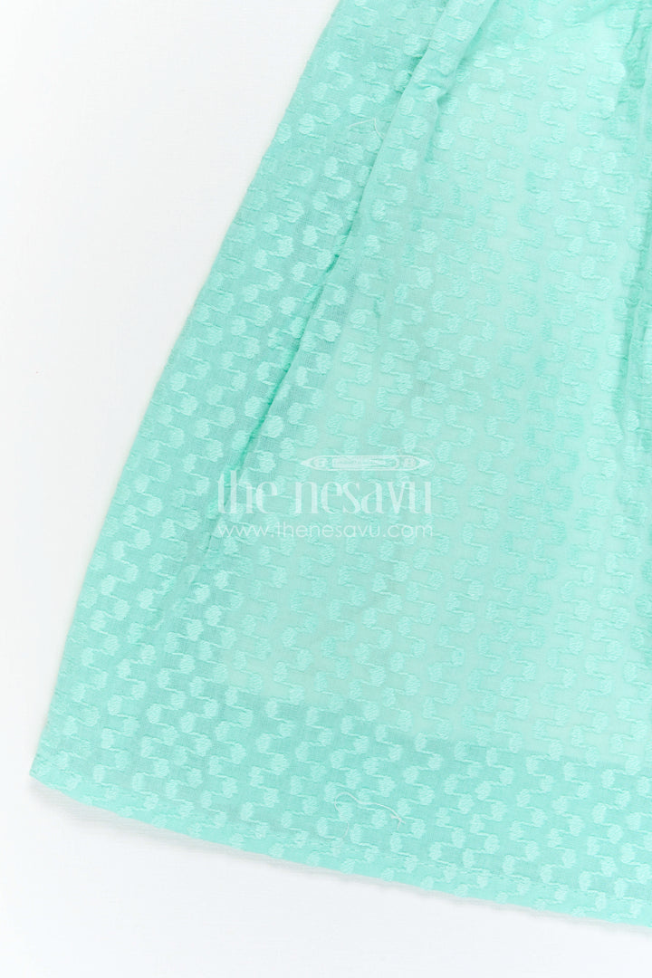 The Nesavu Girls Cotton Frock Baby Girl Outfit with Embroidered Jacket for Festive Wear and Outings Nesavu Nesavu Baby Girl Outfit With Embroidered Jacket For Festive Wear And Outings In Soft Cotton Comfort