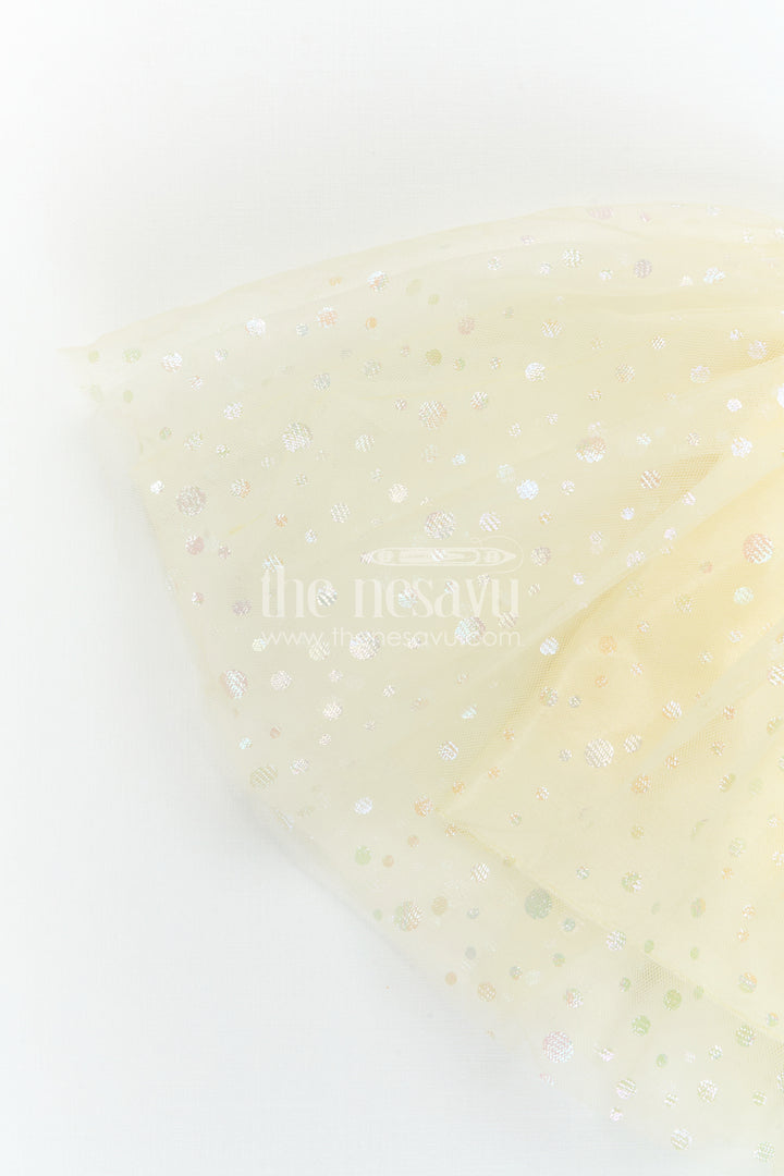 The Nesavu Girls Fancy Party Frock Baby Girl Party Frock for Birthdays and Evening Celebrations Nesavu Nesavu Baby Girl Party Frock For Birthdays And Evening Celebrations With Shimmer Bodice And Soft Net Flare