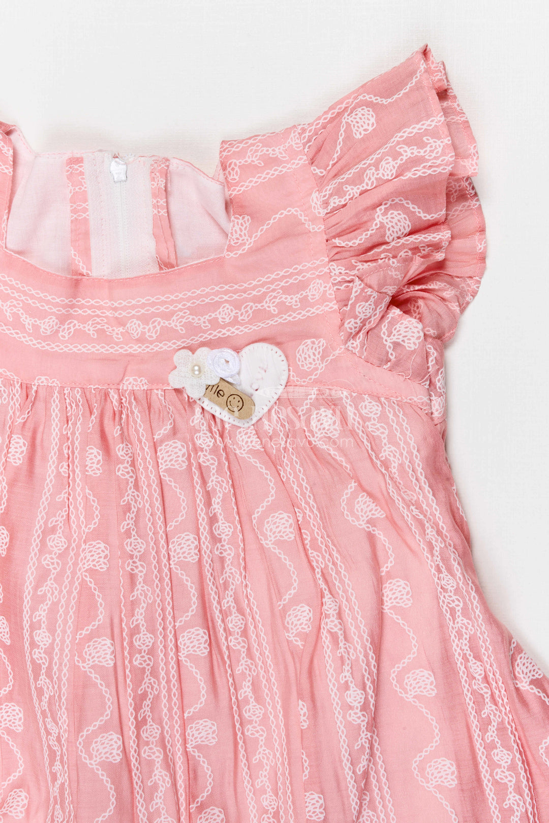 The Nesavu Girls Cotton Frock Baby Girl Party Frock for Birthdays and Special Events Nesavu Nesavu baby girl georgette party frock for birthdays and festive occasions with thread embroidery