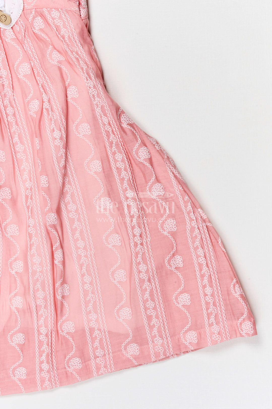 The Nesavu Girls Cotton Frock Baby Girl Party Frock for Birthdays and Special Events Nesavu Nesavu baby girl georgette party frock for birthdays and festive occasions with thread embroidery