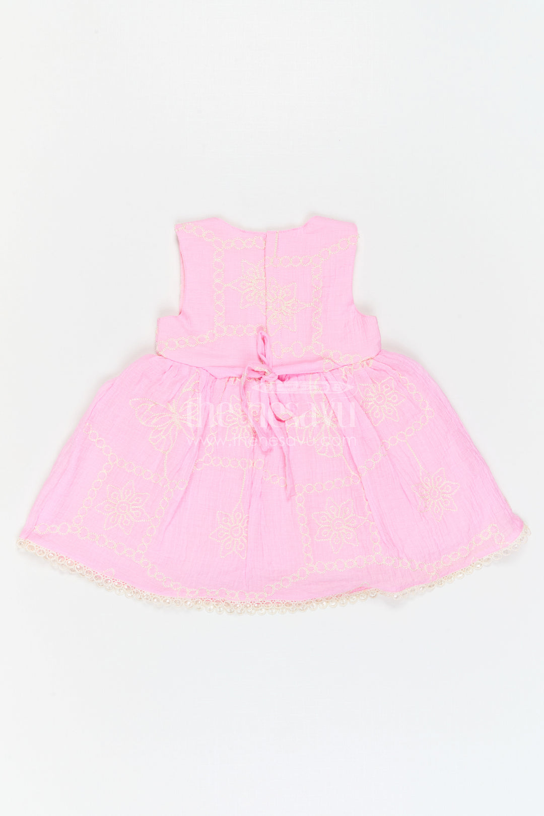 The Nesavu Baby Cotton Frocks Baby Girl Party Frock for Playful Outings and Celebrations Nesavu Nesavu Baby Girl Embroidered Frock For Playful Celebrations And Family Outings