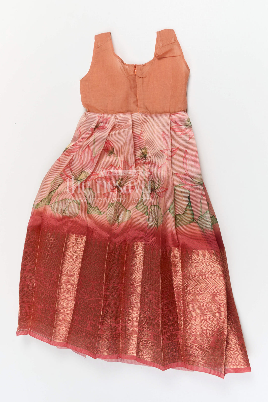 The Nesavu Pattu Pavadai Baby Girl Pattu Pavadai for Festival Celebrations and Wedding Nesavu Nesavu baby girl pattu pavadai for weddings and festive celebrations with semi banaras silk and rich border design