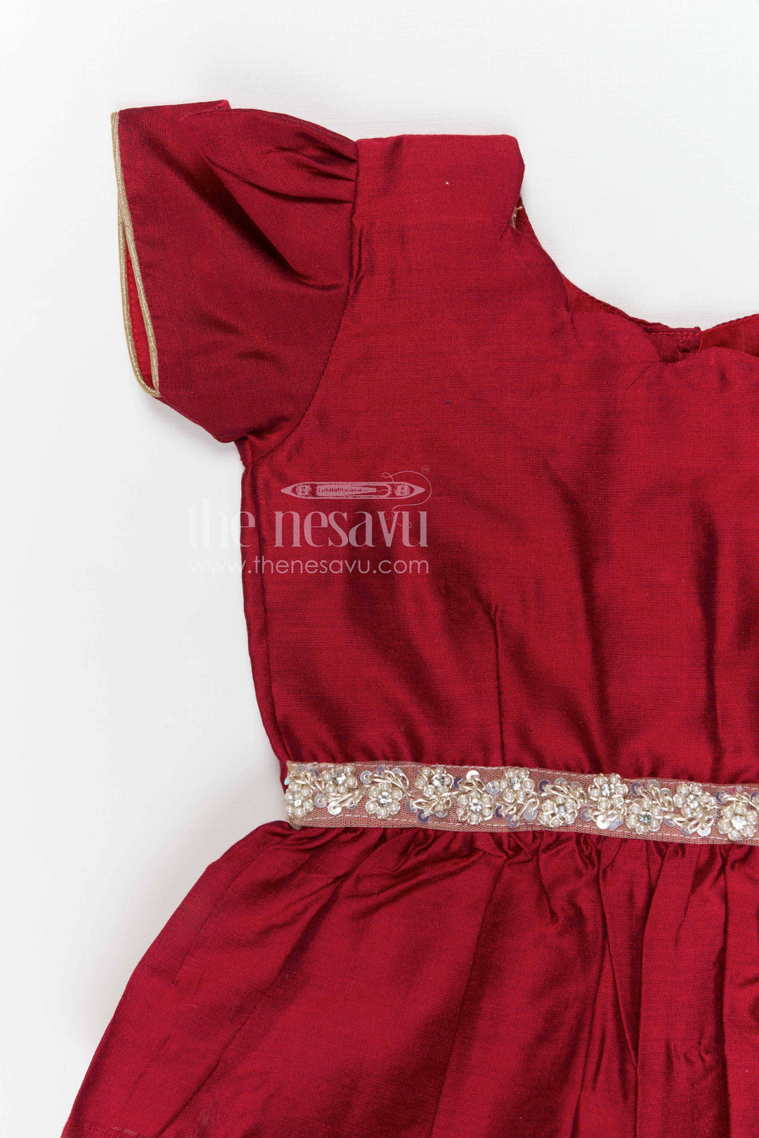 The Nesavu Pattu Pavadai Baby Girl Pattu Pavadai for Festival Celebrations and Wedding Nesavu Nesavu baby girl pattu pavadai for weddings and festive celebrations with semi banaras silk and rich border design