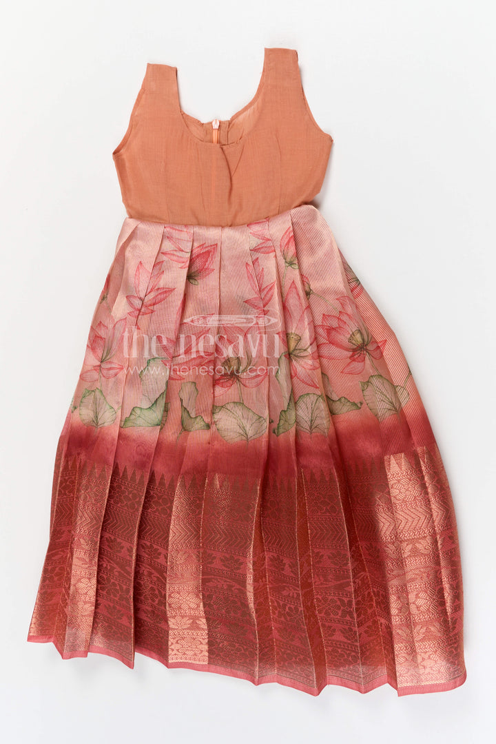 The Nesavu Pattu Pavadai Baby Girl Pattu Pavadai for Festival Celebrations and Wedding Nesavu Nesavu baby girl pattu pavadai for weddings and festive celebrations with semi banaras silk and rich border design