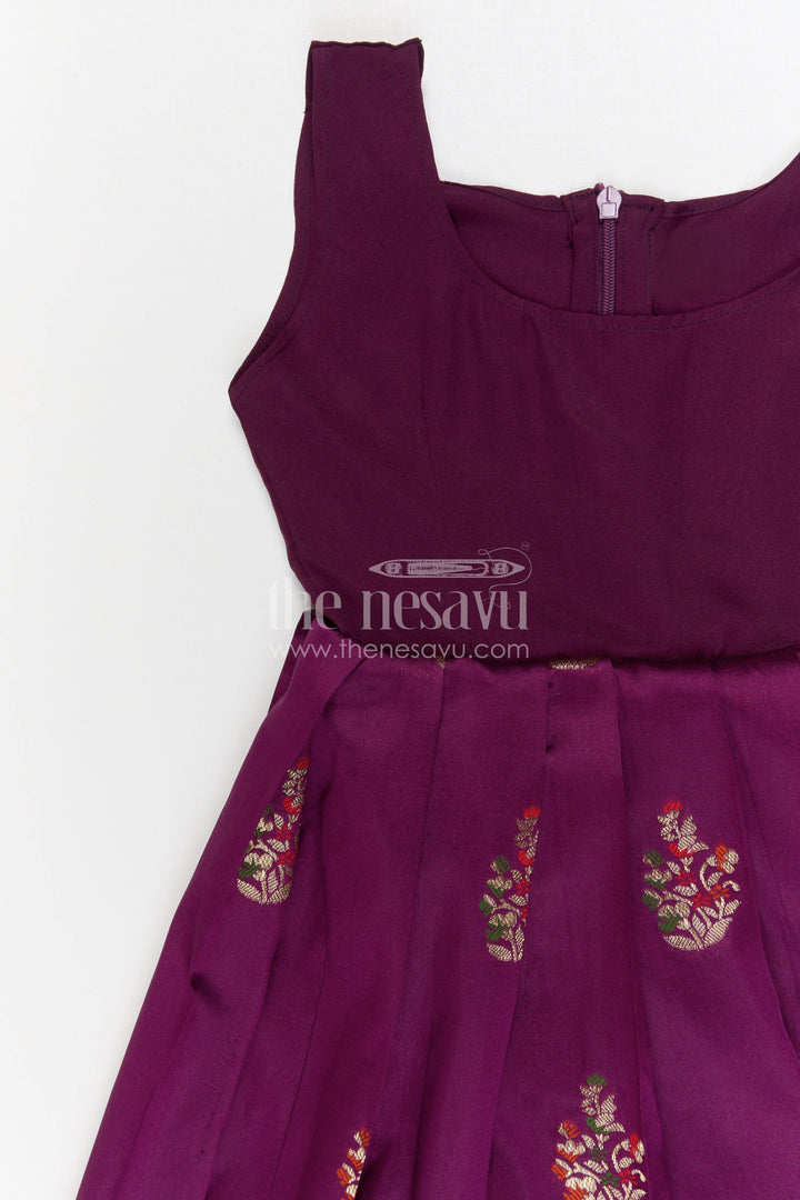 The Nesavu Pattu Pavadai Baby Girl Pattu Pavadai for Festivals and Temple Celebrations Nesavu Nesavu baby girl Banaras art silk pattu pavadai for festivals and temple visits with grand border