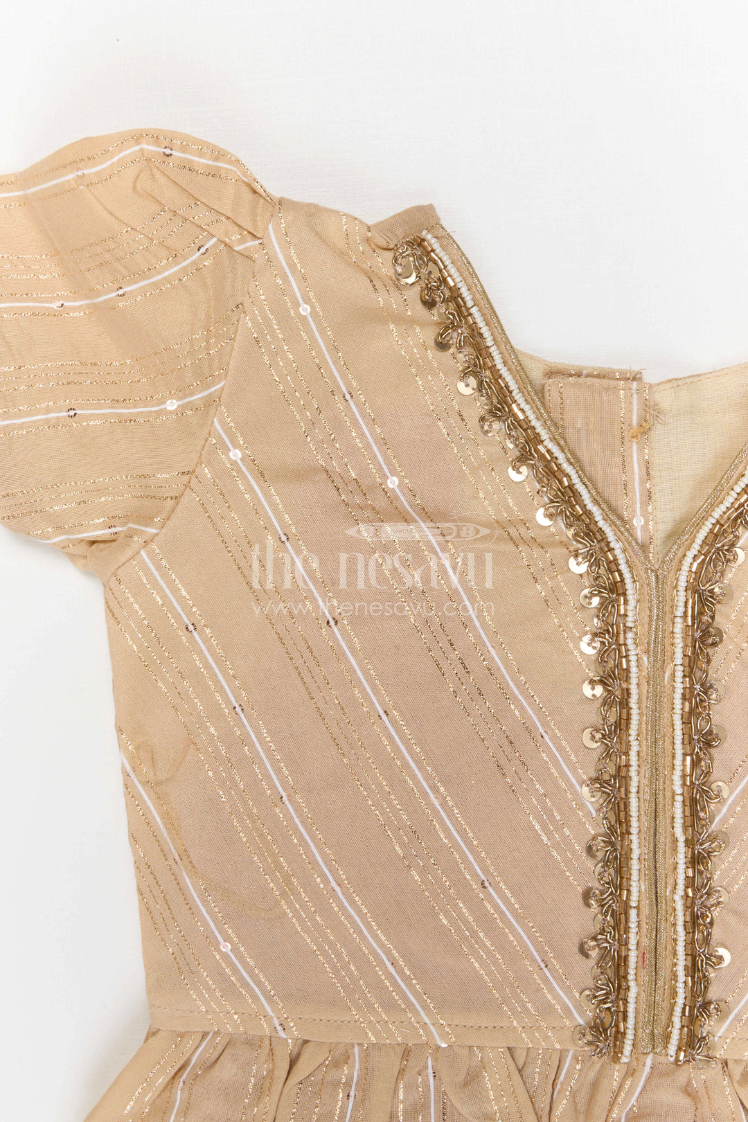 The Nesavu Pattu Pavadai Baby Girl Pattu Pavadai for Festivals and Temple Visits Nesavu Nesavu baby girl Banaras art silk pattu pavadai for festivals and temple visits with grand zari border